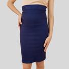 Saia Feminina Modelo Midi Lápis Azul Saia Feminina Modelo Midi Lápis Azul