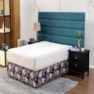 Saia Fit Para Cama Casal Padrão Malha Elástica Estampada Protetora