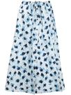 Saia floral azul
