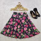 Saia Godê Midi Moda Evangélica Floral