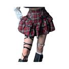 Saia Gótica Xadrez Vermelha De Cintura Alta Para Mulheres, Estilo Vintage Y2K, Emo, AltGoth, Punk, Saia Gótica Xadrez Vermelha De Cintura Alta Para Mulheres, Estilo Vintage Y2K, Emo, AltGoth, Punk,