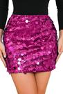 Saia GUANYY Sequin Sparkly Stretchy Bodycon Mini Red Rose