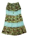 Saia Indiana Longa Estampada - Verde Claro M