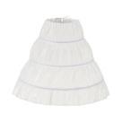 Saia Infantil Branca De Renda Com Aro De Aço Ajustável, Tutu De Princesa Com 3 Aros, Saiote De