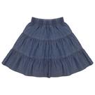 Saia Infantil Look Jeans Babado Jeans