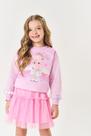 Saia Infantil Menina Tule Glitter Rosa Mundo Cinti