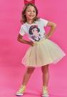 Saia Infantil Tule Amarela Menina Kukiê Saia Infantil Tule Amarela Menina Kukiê