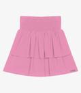 Saia Infantil Viscose Slub Babados Trick Nick Rosa