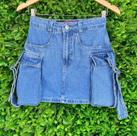 Saía jeans com bolso tamanho 42
