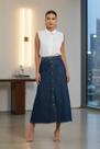 Saia Jeans Com Cinto Premium Caution