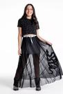 Saia jeans com tule tamanho 16 Saia jeans com tule tamanho 16
