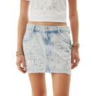 Saia Jeans Easy Lança Perfume Curta High AV24 Azul Feminino