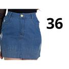 Saia jeans feminino Com Brilho 100% algodão Cintura Alta