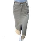 Saia Jeans Longa Feminina Com fenda