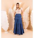 Saia jeans longa feminina G