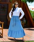 Saia jeans longa