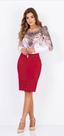 Saia jeans marsala