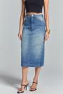 Saia jeans mid sommer azul