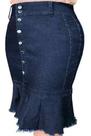 Saia Jeans Midi Com Botoes Frontais Dyork Saia Jeans Midi Com Botoes Frontais Dyork