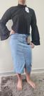 Saia Jeans Midi Oppnus Julia