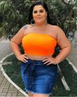 Saia Jeans Plus Size Cintura Alta C/Laycra -Predilett jeans