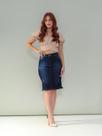 Saia Jeans Secretaria Evangélica Plus Super Elasticidade Saia Jeans Secretaria Evangélica Plus Super Elasticidade