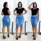 Saia Jeans Sectretária Saia Jeans Sectretária