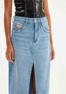 Saia jeans super midi high azul( 501sa001043)