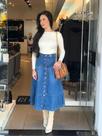 saia jeans tamanho 38
