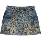 Saia Juvenil Look Jeans c/ Bolsos Animal Print Jeans - UNICA - 16