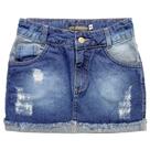 Saia Juvenil Look Jeans c/ Paetês Jeans