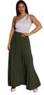 Saia Longa Com Babado E Botão Moda Verão Ref. 15461