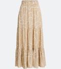 Saia Longa Em Viscose Com Estampa Corações Feminino T40