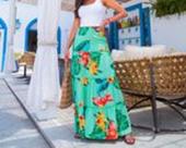 saia longa estampada