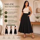 Saia longa feminina alfaiataria moda evangélica