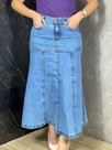 Saia Longa Jeans Godê Gallzarth Saia Longa Jeans Godê Gallzarth