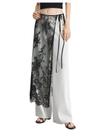 Saia MakeMechic Floral Mesh Wrap Tie Side preta para mulheres Saia MakeMechic Floral Mesh Wrap Tie Side preta para mulheres