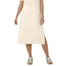 Saia malwee moletom midi feminino ref: mal1000127047