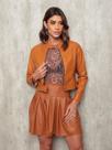 Saia material sintético Feminina Curta Plissada Colegial Moda