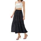 Saia maxi Abaadlw para mulheres com bolsos longos de comprimento médio