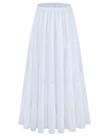 Saia maxi GVAOO Chiffon Flowy Elástica de Cintura Alta A-Line 2026