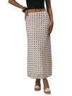 Saia maxi MakeMechic Y2k Floral Boho com bolinhas brancas esvoaçantes