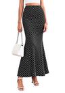 Saia maxi PRETTYGARDEN feminina com estampa floral de bolinhas