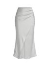 Saia maxi SOLY HUX Elegant Wrap, cintura alta, rabo de peixe franzido