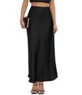 Saia maxi TEDDIFY, cetim, cintura alta, elástica, cintura elástica feminina Saia maxi TEDDIFY, cetim, cintura alta, elástica, cintura elástica feminina