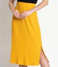 Saia Midi Canelada Rovitex Amarelo