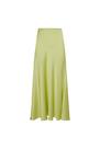 Saia Midi de Cetim Evasê Lanvin - Verde Claro