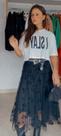 Saia midi de tule tamanho m