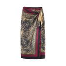 Saia Midi Elegante Com Estampa Paisley Vintage Para Mulheres, Estilo De Festa E Férias De Outono