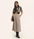 Saia Midi Endless Tencel Twill Feminina Marrom Saia Midi Endless Tencel Twill Feminina Marrom